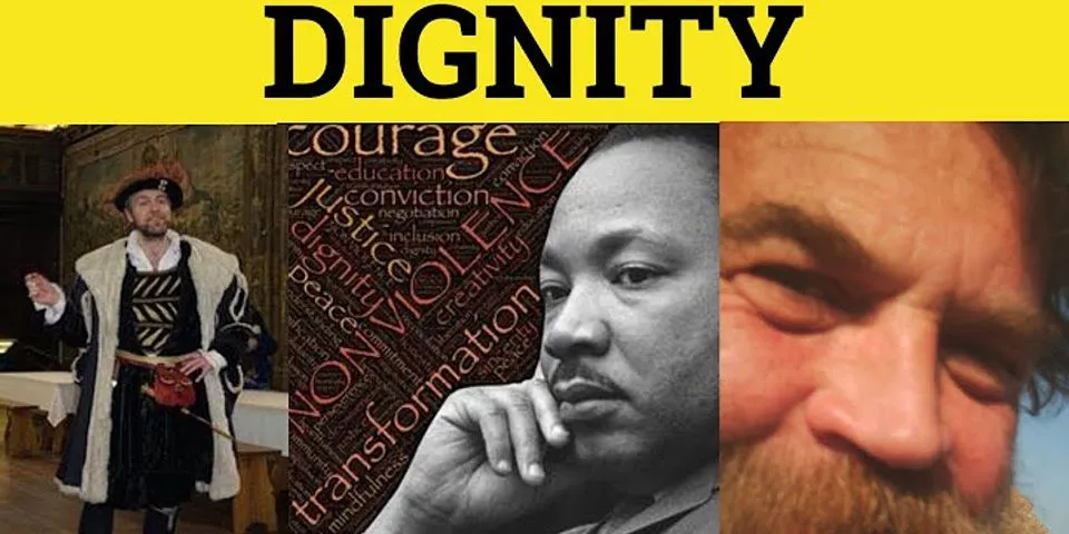 dignity là gì - Nghĩa của từ dignity
