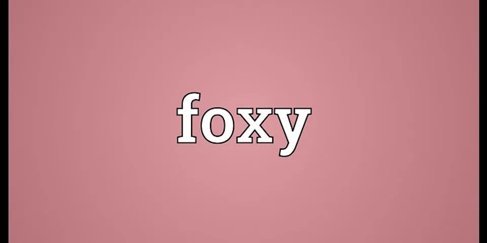 foxy lady là gì - Nghĩa của từ foxy lady