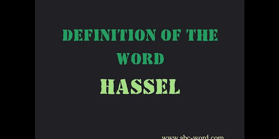 hassen là gì - Nghĩa của từ hassen