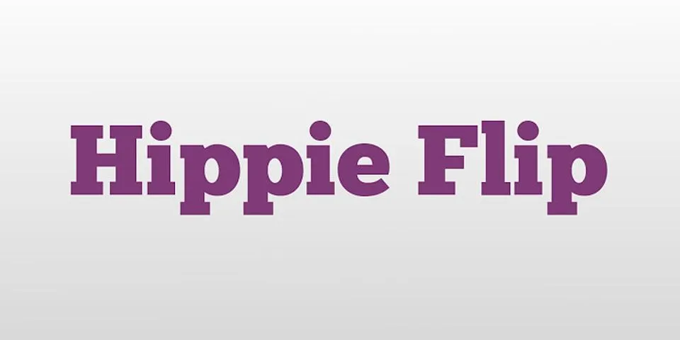 hippie flip là gì - Nghĩa của từ hippie flip