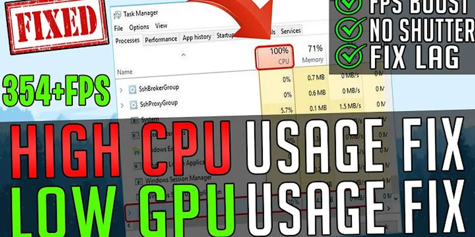 How do I fix high CPU usage and low GPU usage?