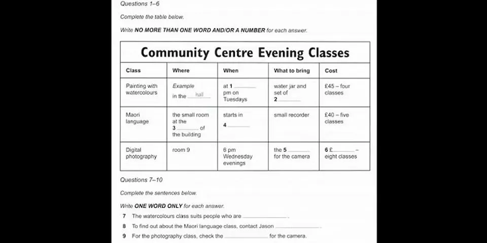 Answer more than. Community Centre Evening classes. Community Centre Evening classes answers. Evening classes вопрос ЕГЭ. Community Centre Evening classes IELTS Listening answers Test 4.