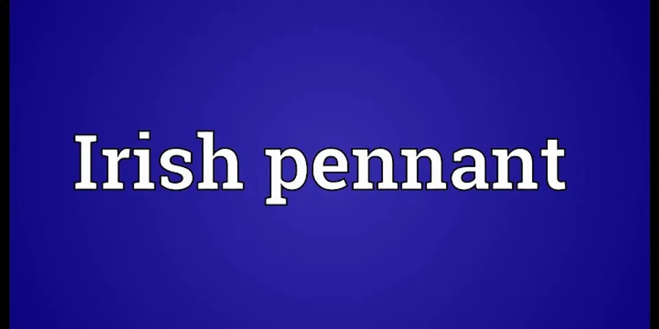 irish pennant là gì - Nghĩa của từ irish pennant