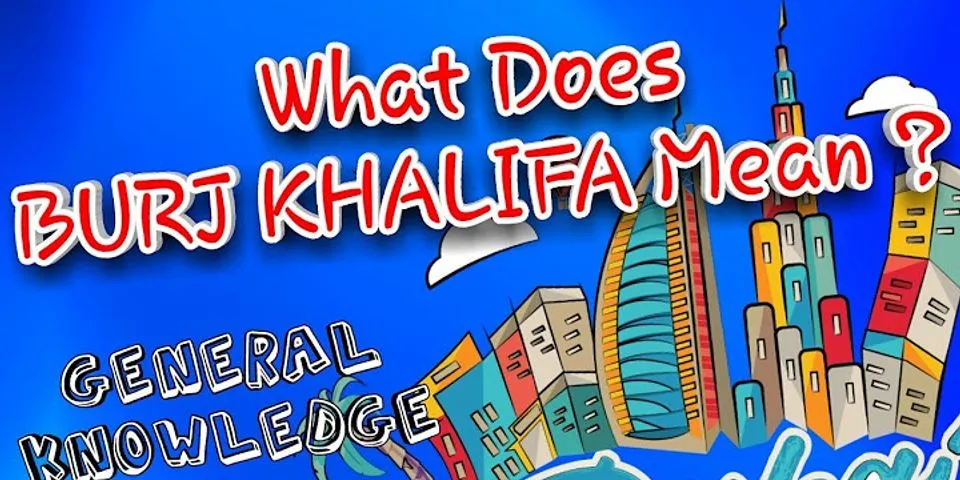 khalifa là gì - Nghĩa của từ khalifa