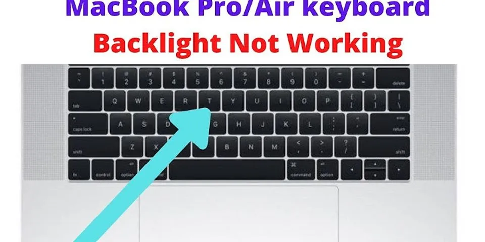 Laptop keyboard backlight not working