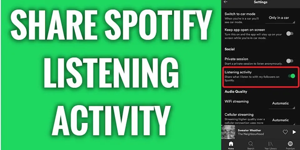 Listening activity Spotify mobile