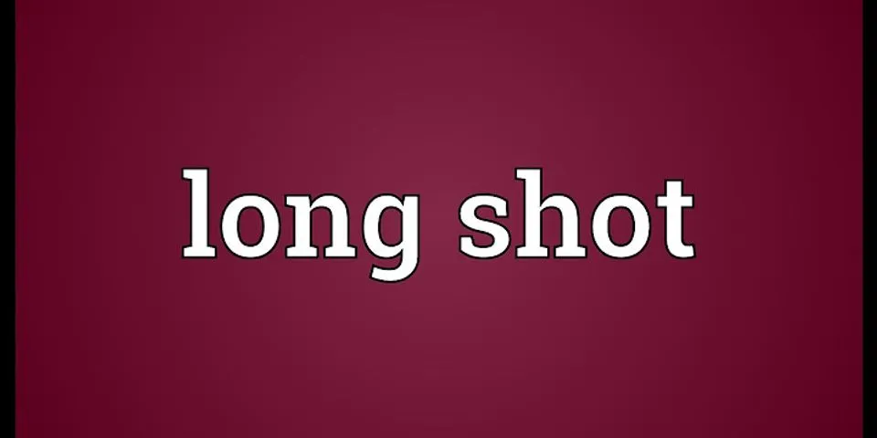 long shot là gì - Nghĩa của từ long shot