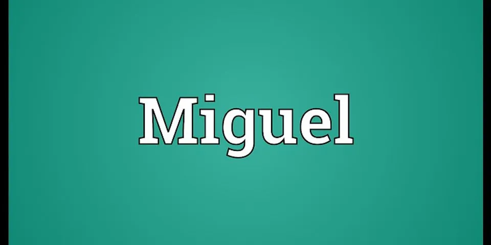 miguel là gì - Nghĩa của từ miguel