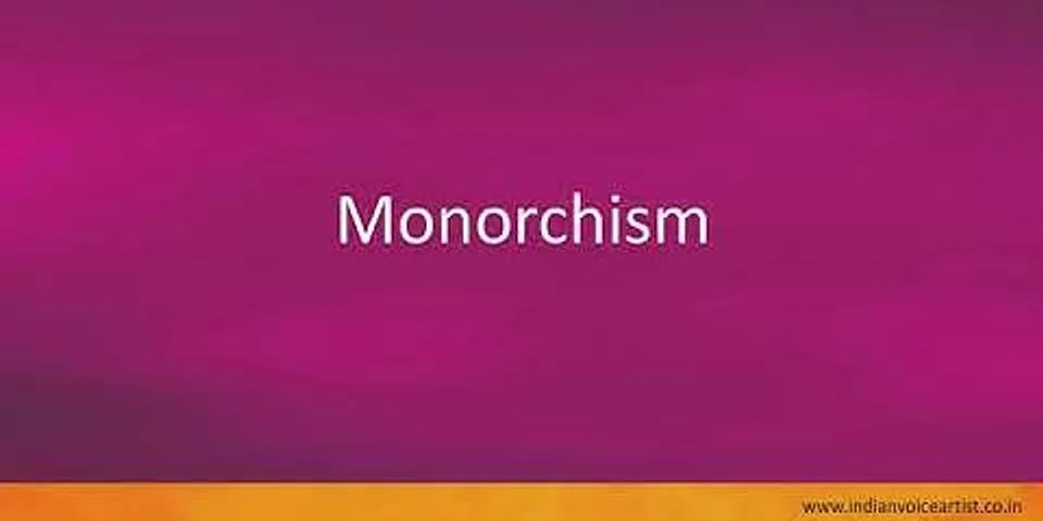 monorchism là gì - Nghĩa của từ monorchism