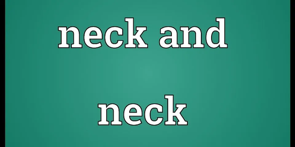 neck to neck là gì - Nghĩa của từ neck to neck