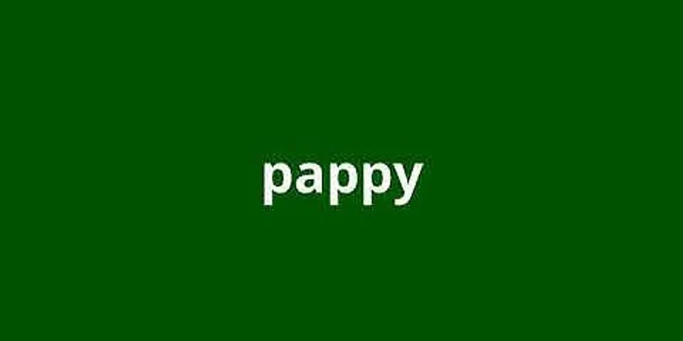 pappy là gì - Nghĩa của từ pappy