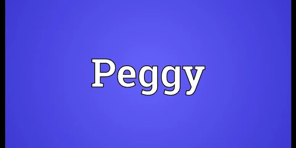 peggy là gì - Nghĩa của từ peggy