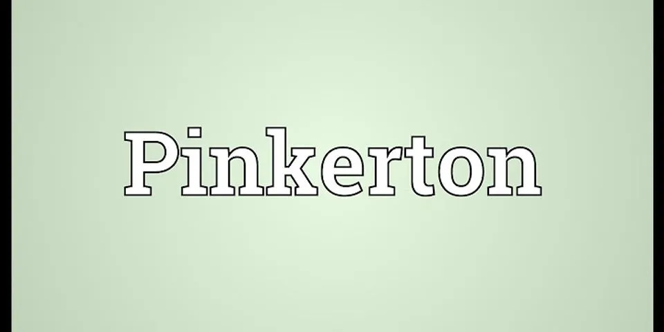 pinkerton là gì - Nghĩa của từ pinkerton