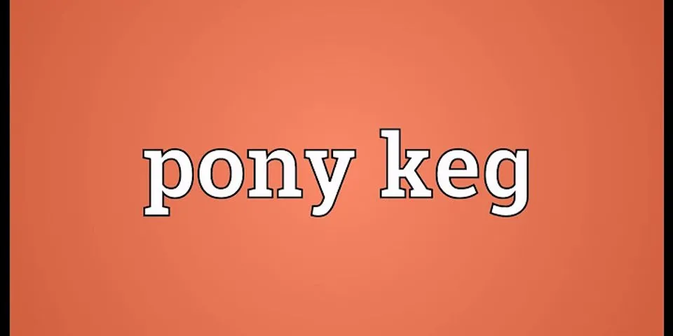 pony keg là gì - Nghĩa của từ pony keg