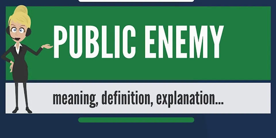 public enemy là gì - Nghĩa của từ public enemy