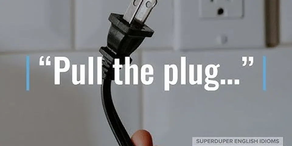 pull the plug là gì - Nghĩa của từ pull the plug