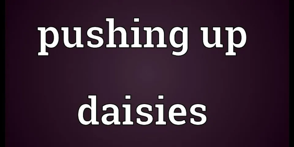 pushing up daisies là gì - Nghĩa của từ pushing up daisies