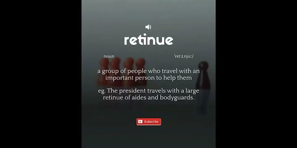 retinue là gì - Nghĩa của từ retinue