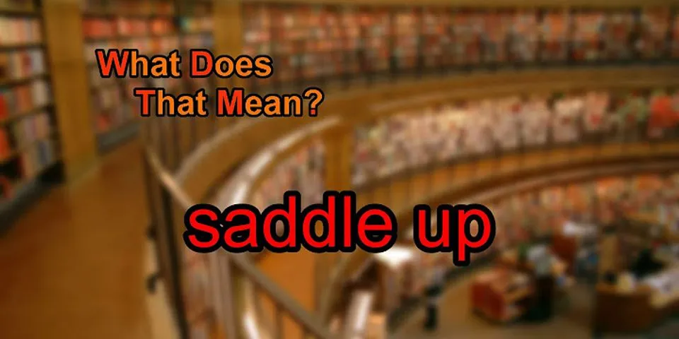saddle up là gì - Nghĩa của từ saddle up