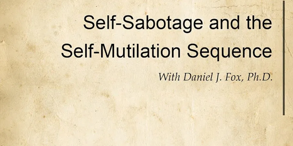self mutilation là gì - Nghĩa của từ self mutilation