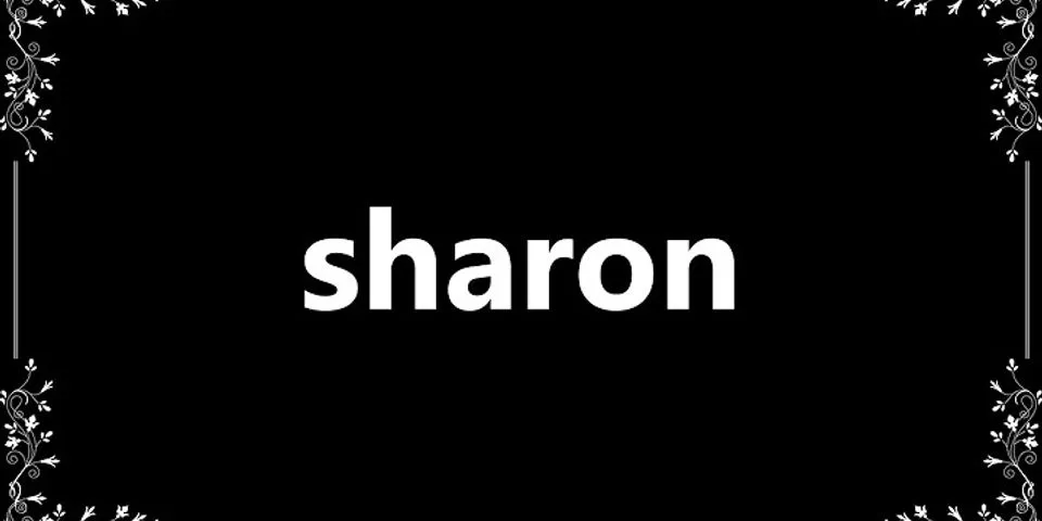 sharon là gì - Nghĩa của từ sharon