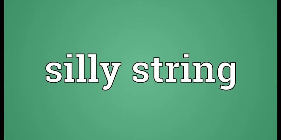 silly string là gì - Nghĩa của từ silly string