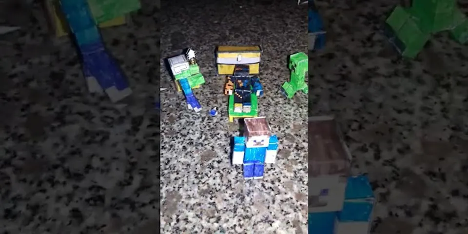 Steve cách làm mô hình Minecraft bằng Giấy