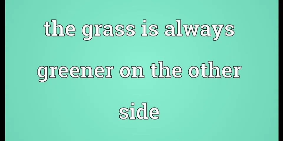 the grass is greener on the other side là gì - Nghĩa của từ the grass is greener on the other side