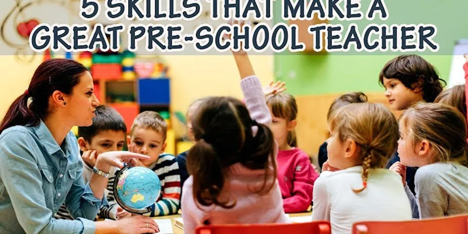 Training topics for preschool teachers