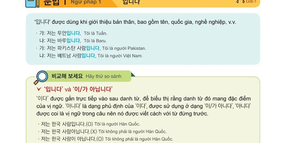 Tự học tiếng Hàn TOPIK 1
