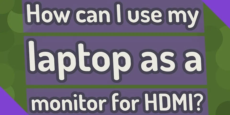 Use Lenovo laptop as monitor HDMI
