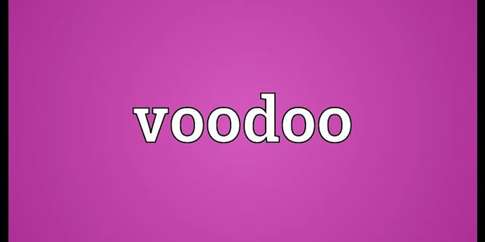voodew là gì - Nghĩa của từ voodew