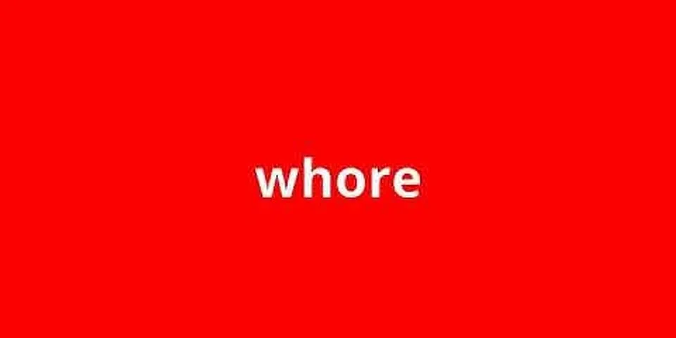 whore definition là gì - Nghĩa của từ whore definition