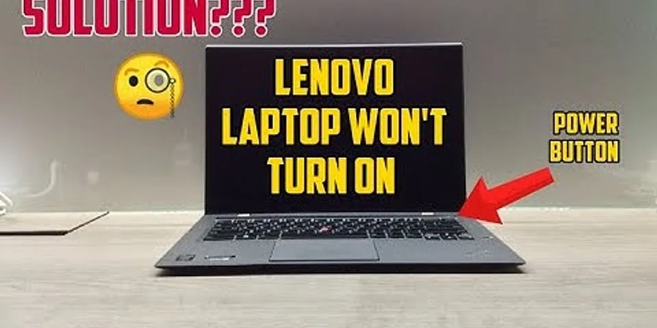 Why is my Lenovo laptop not turning on