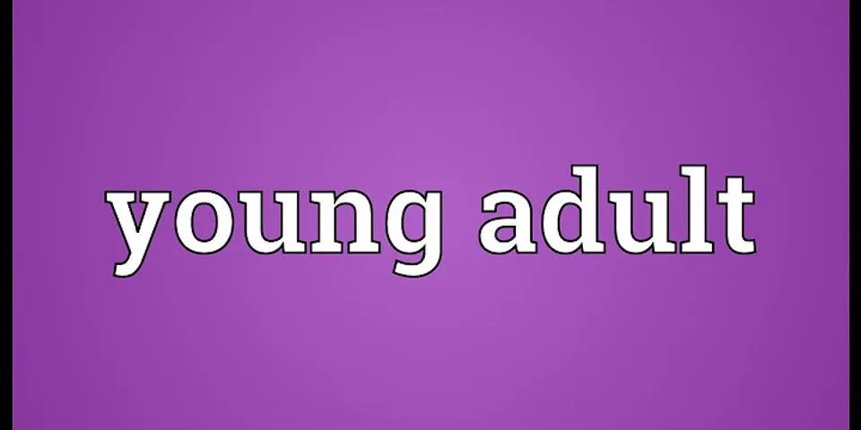 young adult là gì - Nghĩa của từ young adult