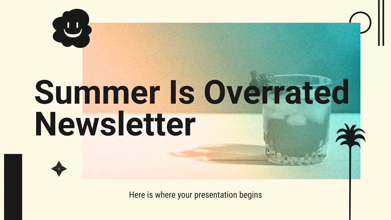 Summer Is Overrated Newsletter presentation template 