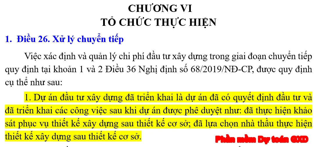 Thế nào là dự án đầu tư xây dựng đã triển khai