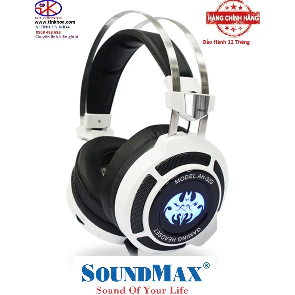 BH 12 tháng Tai nghe gaming Soundmax AH-323 có mic Chính Hãng Phân Phối