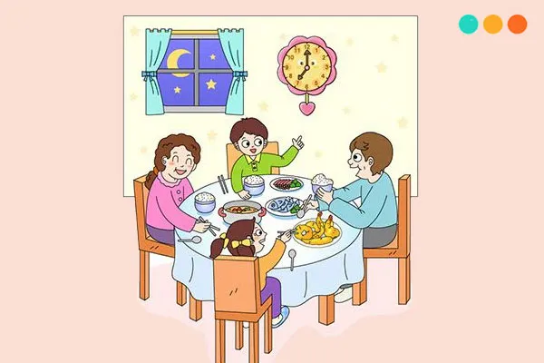 Viết về bữa ăn của gia đình bằng tiếng Anh
