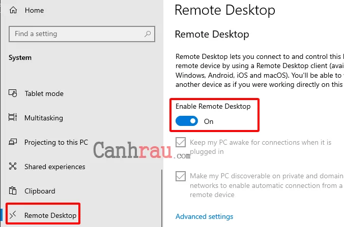 Hướng dẫn sử dụng remote desktop connection trên windows 10 hình 1